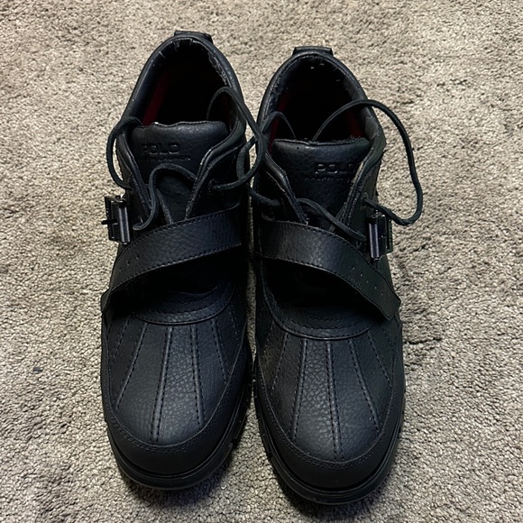 Polo Ralph Lauren Other - Polo Ralph Lauren Mens Dover III Hiking Boots Strap Lace Black Size 13D